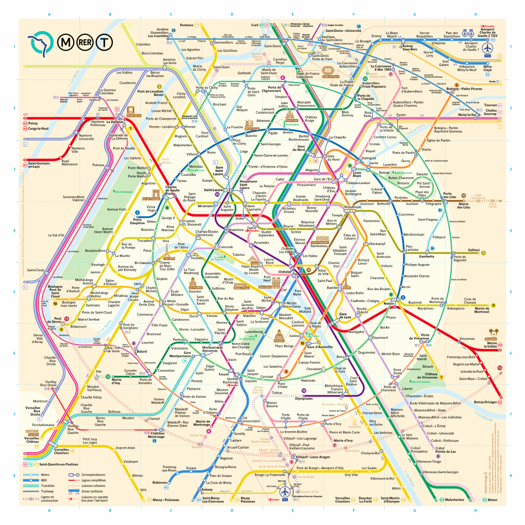 The New Paris Metro Map - Printable Metro Map