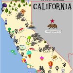 The Ultimate Road Trip Map Of Places To Visit In California   Hand   California Road Trip Map