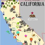 The Ultimate Road Trip Map Of Places To Visit In California | Travel   California Coastal Towns Map
