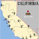 The Ultimate Road Trip Map Of Places To Visit In California | Travel   California Road Trip Trip Planner Map