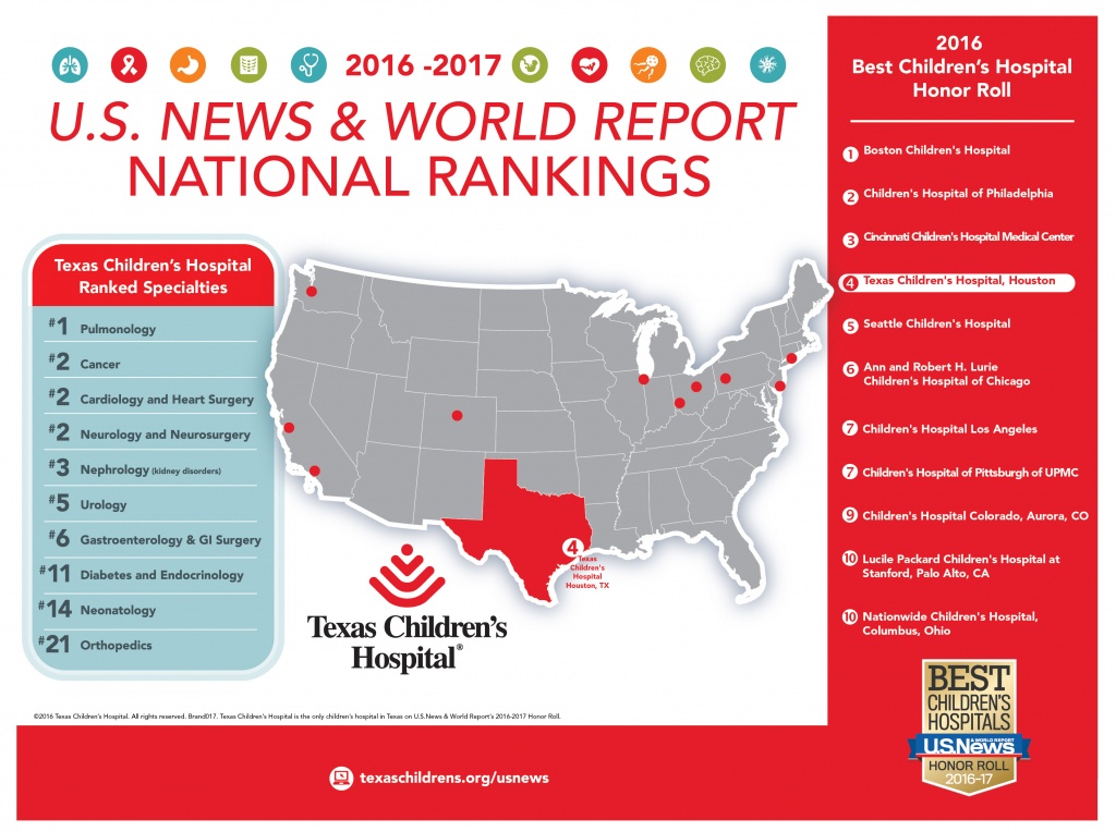 The Value Of Rankings – How Does Texas Children&amp;#039;s And Other National - Texas Children&amp;#039;s Hospital Map