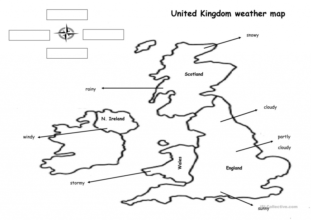 The Weather Map Worksheet - Free Esl Printable Worksheets Made - Printable Weather Map