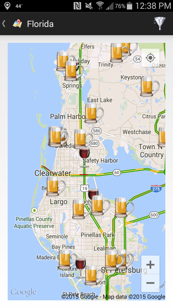 Thecompass Winery Brewery Distillery Locator App&amp;#039;s View Of The Fred - Pinellas Trail Map Florida
