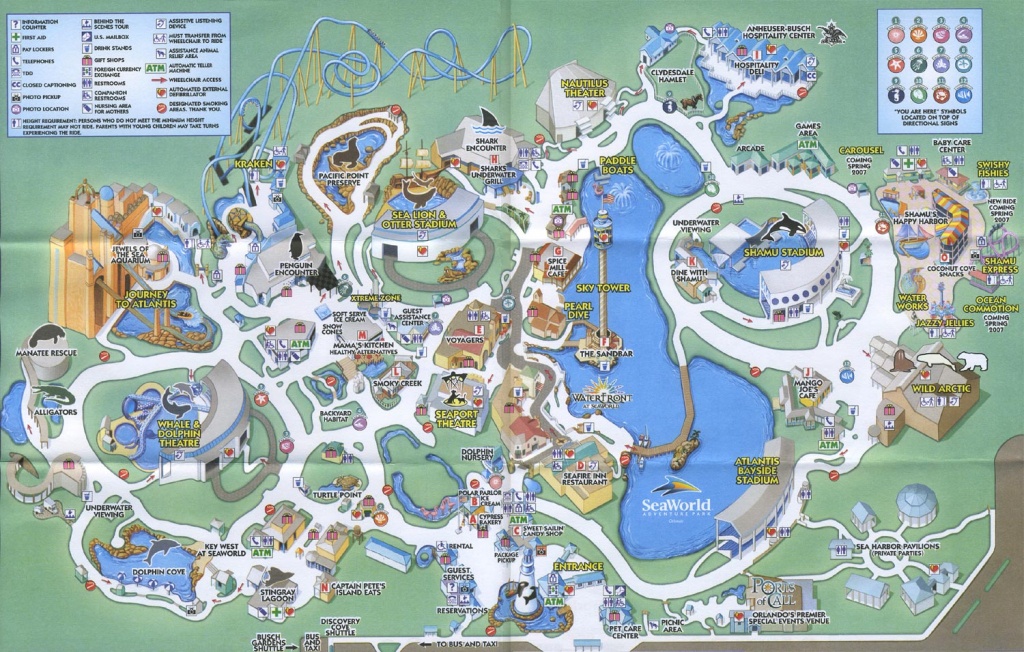 Theme Park Brochures Sea World Orlando - Theme Park Brochures - Florida Sea World Map