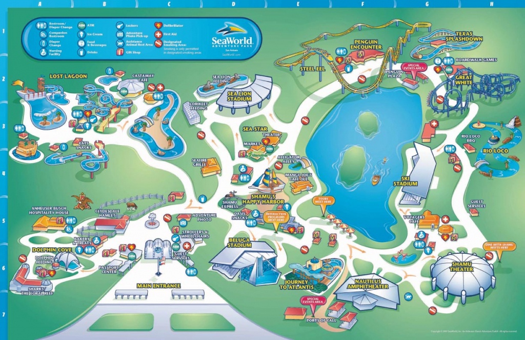 Theme Park Brochures Sea World San Antonio - Theme Park Brochures - Printable Map Of Seaworld San Antonio