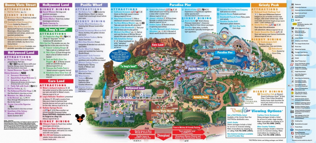 Theme Parks In California Map | Secretmuseum - California Adventure Map 2017 Pdf