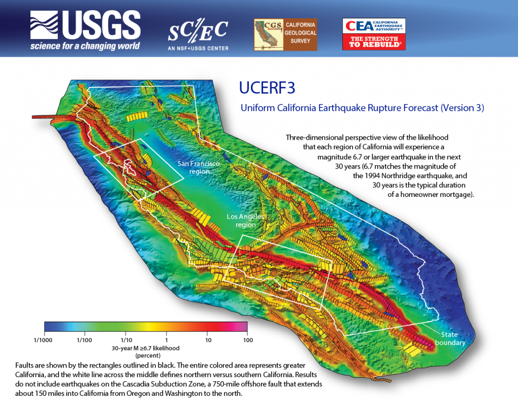 Third Uniform California Earthquake Rupture Forecast (Ucerf3 - California Earthquake Map