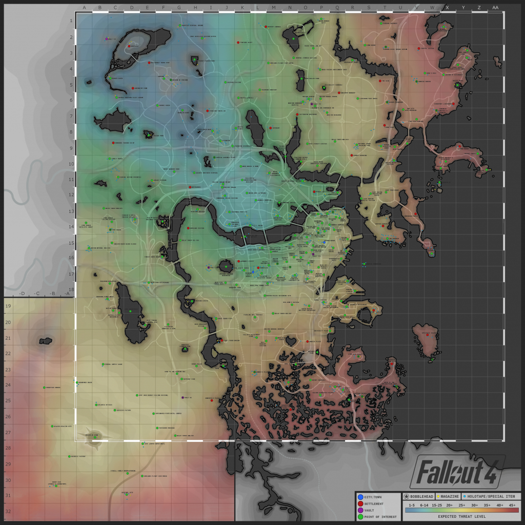 This Extremely Detailed Fallout 4 Map Is Rad - Nerdist - Fallout 3 Printable Map