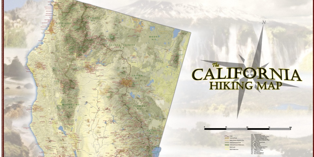 This Gigantic Map Shows Nearly Every Hiking Trail In California - California Hiking Map