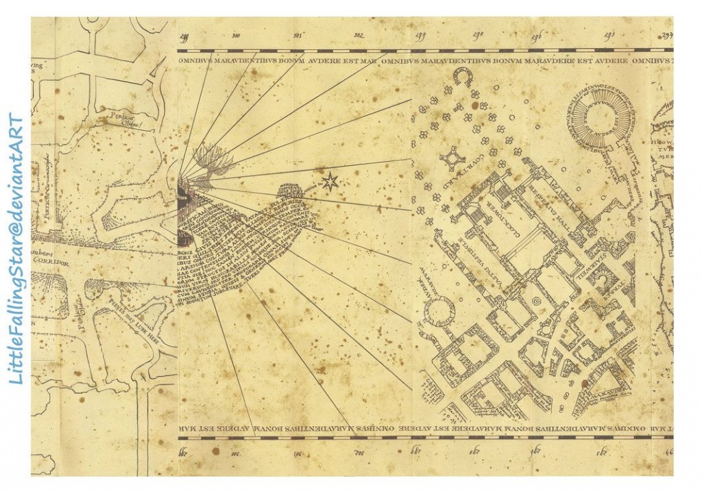 This Is A Copy Of The Marauders Map, 36 Scans Stitched Together In - Hogwarts Map Printable