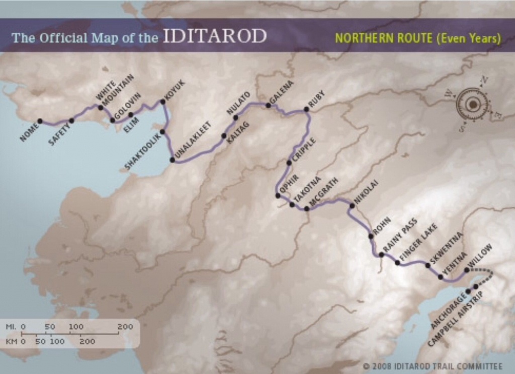 This Is A Map Of The Iditarod Trail! Good Luck To All The - Printable Iditarod Trail Map
