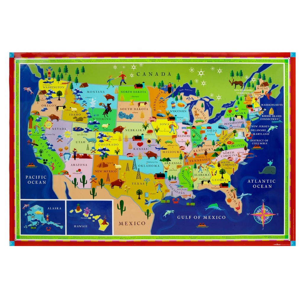 This Land Is Your Land Kids&amp;#039; Map | Children&amp;#039;s Usa Wall Map - California Map For Kids