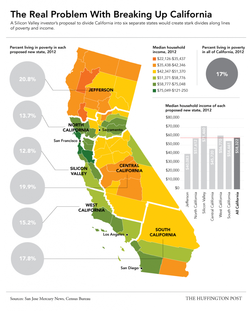 This Map Shows Why The Plan To Split Up California Would Be A - California Cost Of Living Map