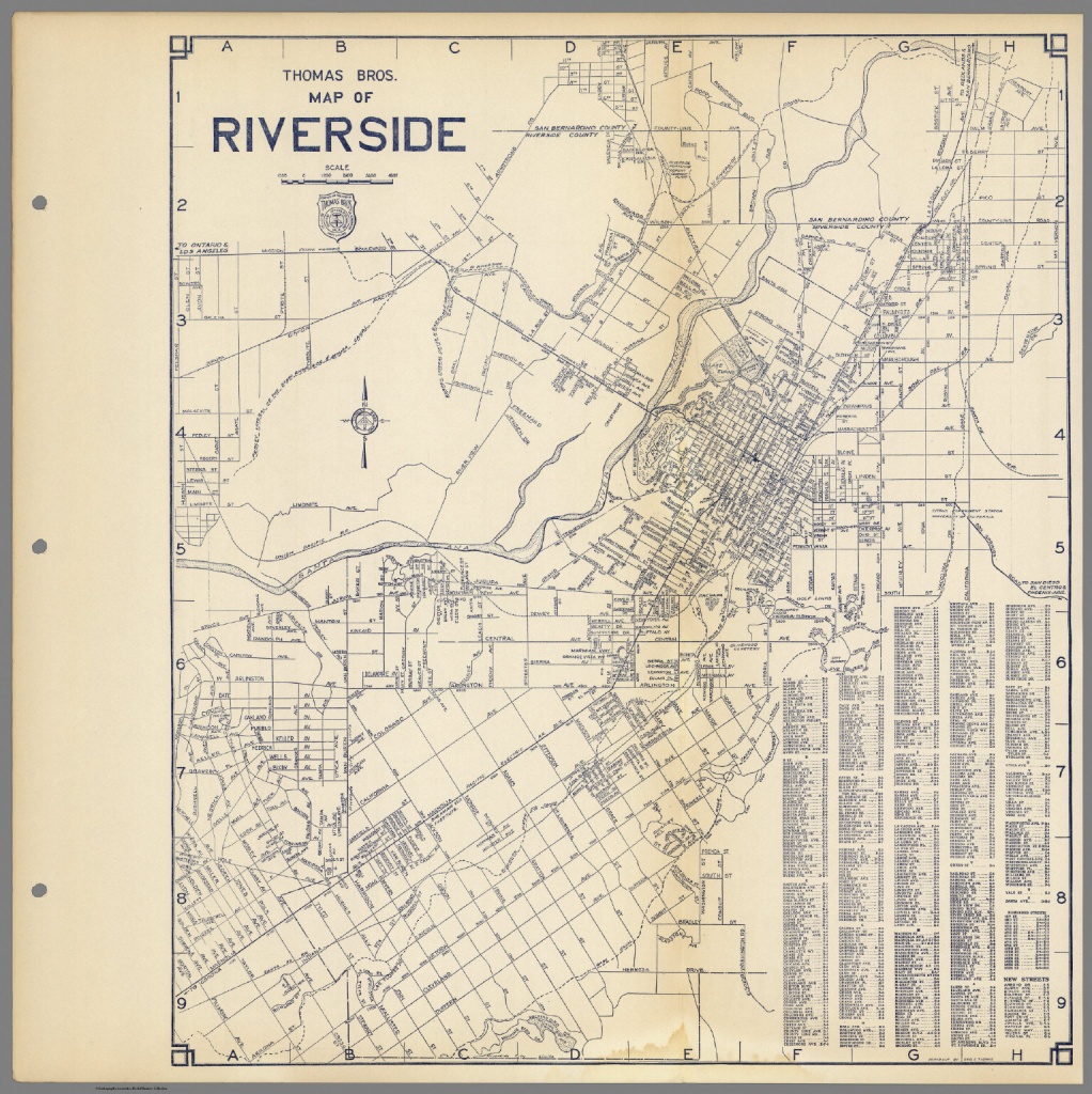 Thomas Bros Map Of Riverside California David Rumsey Historical Printable Map Of Riverside Ca 