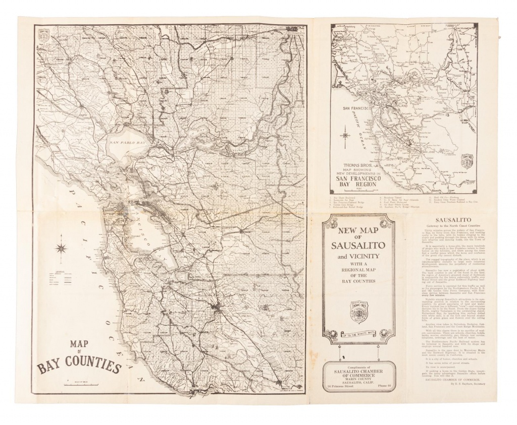 Thomas Bros. Map Of Sausalito, Marin County, Calif. - Price Estimate - Thomas Bros Maps California