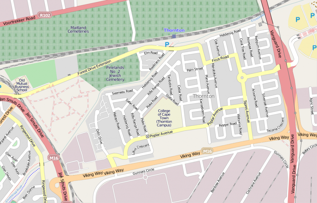 Thornton, Cape Town - Wikipedia - Printable Street Map Of Llandudno