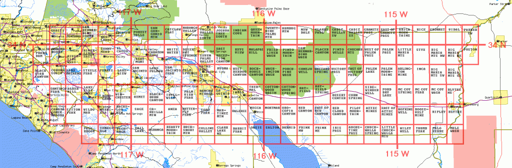 Topographic Maps Of Riverside County, California - Riverside California Map