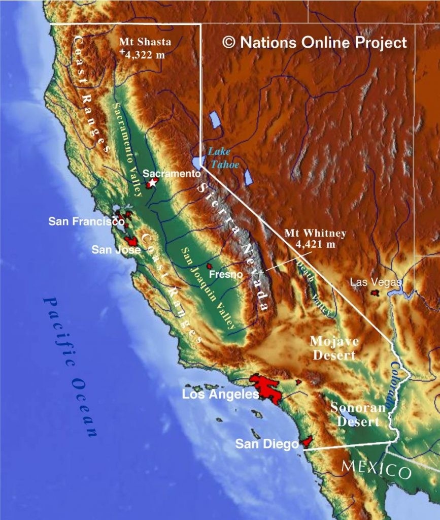 California Topographic Map Free Printable Maps   Topographical Map Of California Topographic Make Photo Gallery 867 California Topographic Map 