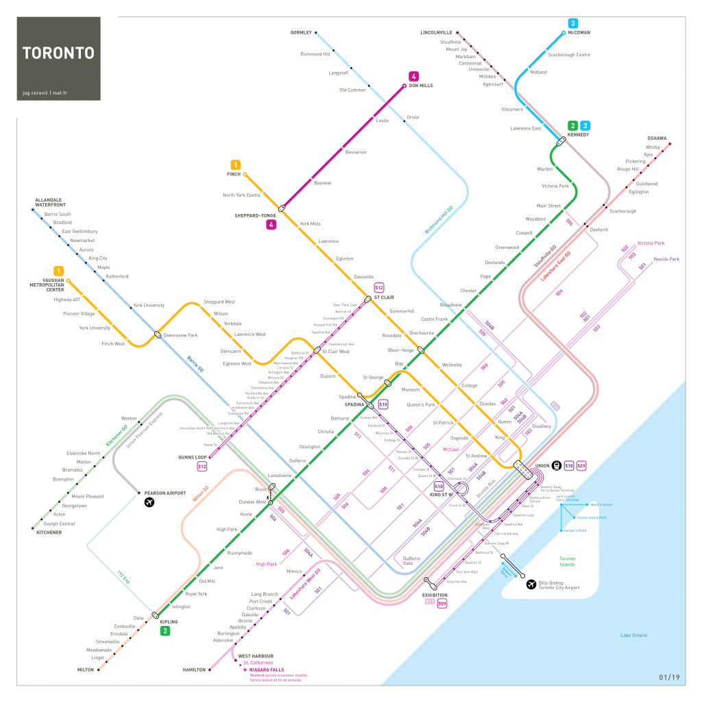 Toronto Metro Map : Inat - Toronto Subway Map Printable