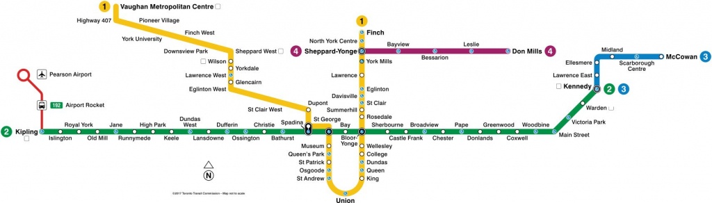 Toronto Subway Map 2019 | Toronto-Info - Toronto Subway Map Printable