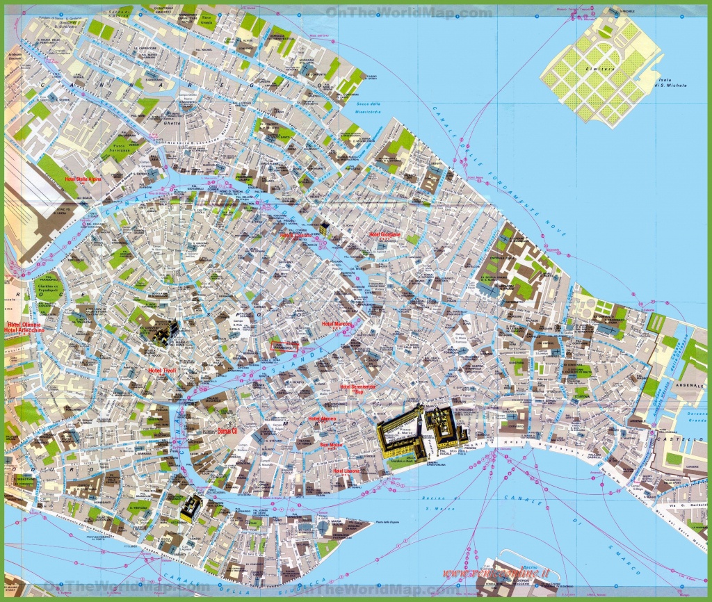 Tourist Map Of Venice City Centre - Venice City Map Printable