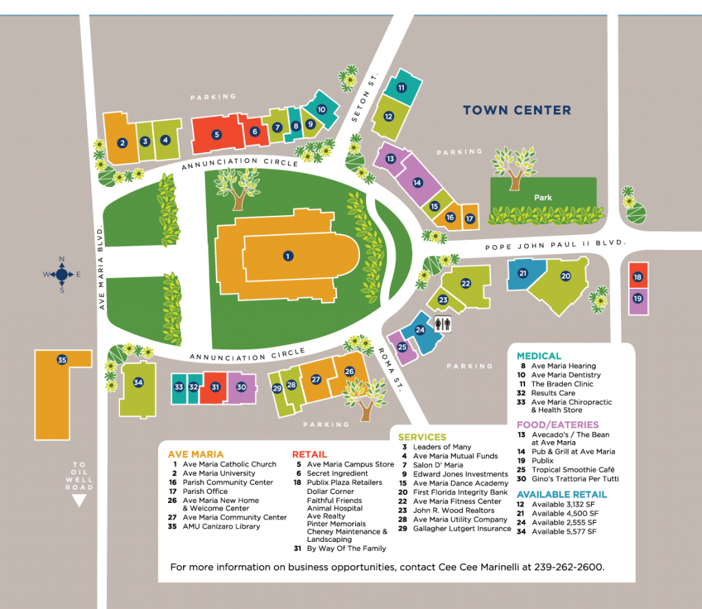 Town Center - Ave Maria - Ave Maria Florida Map