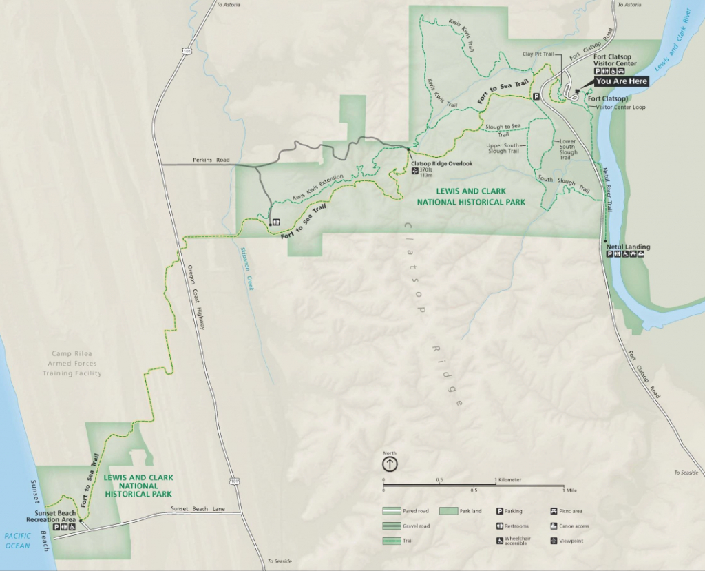 Trails - Lewis And Clark National Historical Park (U.s. National - Lewis And Clark Trail Map Printable