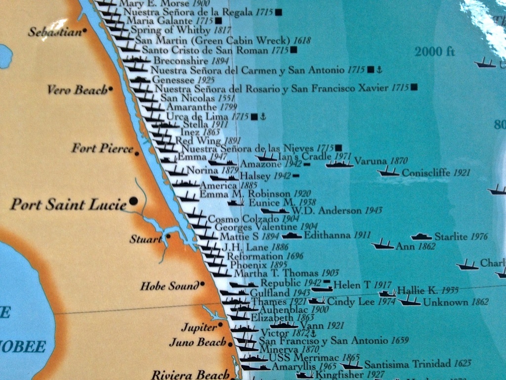 Treasure Coast Ships Map | Jacqui Thurlow-Lippisch - Treasure Coast Florida Map