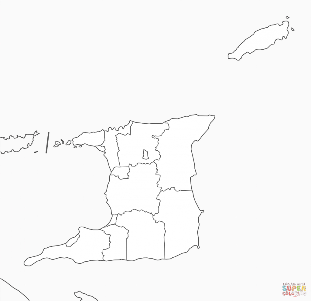 Trinidad And Tobago Map Coloring Page Free Printable Coloring Pages Printable Map Of Trinidad And Tobago 