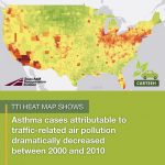 Tti Heat Map Shows Relationship Between Traffic Related Air   Texas Heat Map