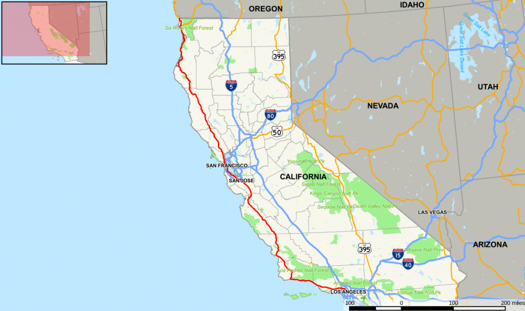 U S Route 101 California Wikipedia La Enciclopedia Libre Highway 101 California Map 