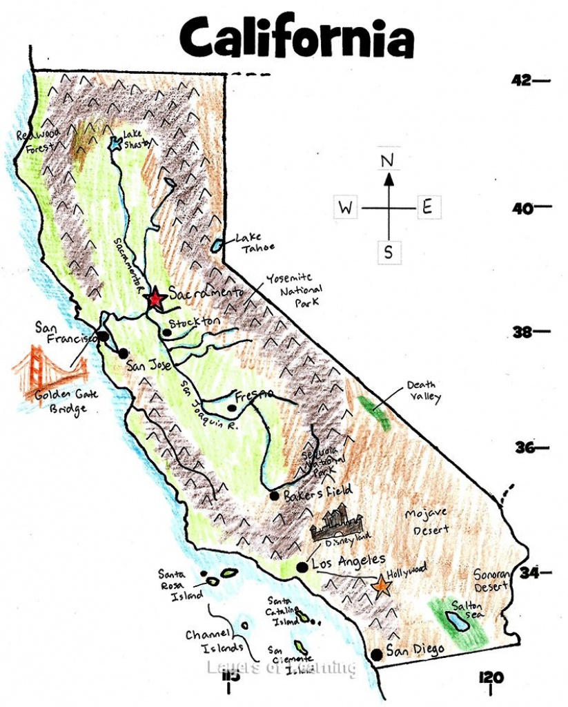 U.s. State Maps | California History | State Map, California Map - California Map For Kids