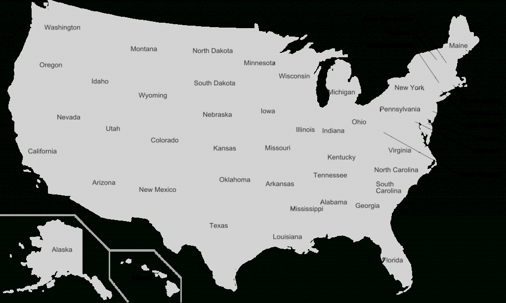 U.s. State - Wikipedia - 8 1 2 X 11 Printable Map Of United States
