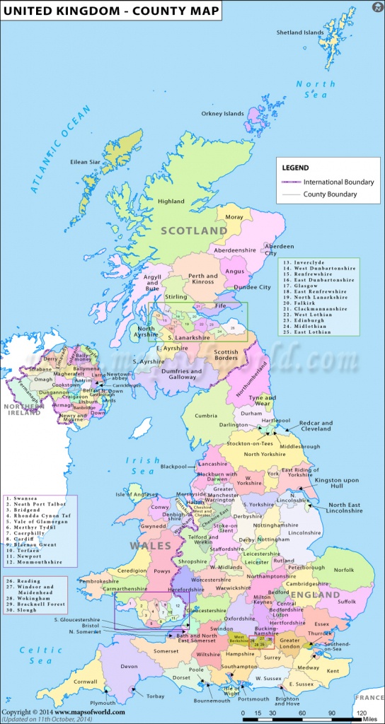 Uk Counties Map | Map Of Counties In Uk | List Of Counties In United - Printable Map Of Uk Cities And Counties