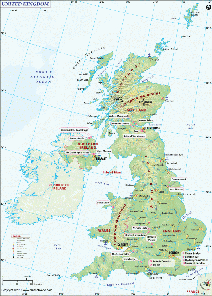 Uk Map, United Kingdom Map, Information And Interesting Facts Of Uk - Printable Map Of Uk Towns And Cities