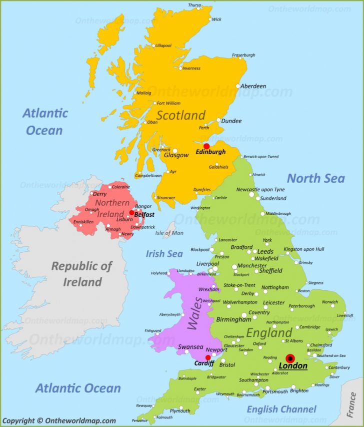 Printable Map Of Great Britain