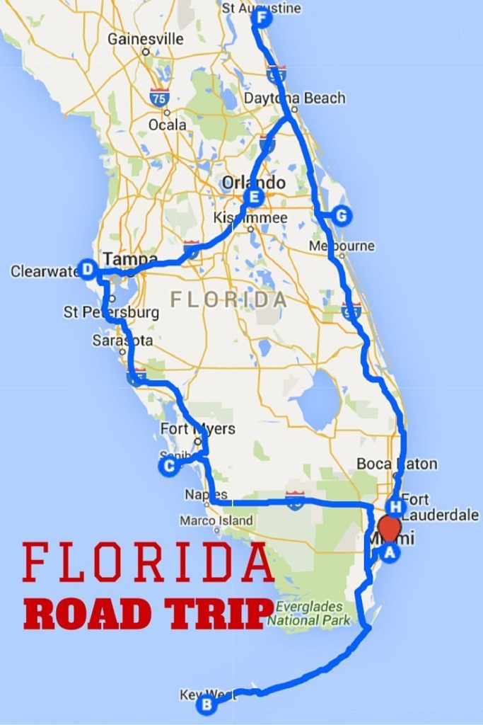 Uncover The Perfect Florida Road Trip | Florida | Road Trip Map - Siesta Key Beach Florida Map