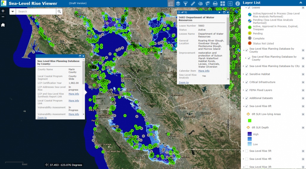 Understanding And Planning For Sea Level Rise In California - California Sea Level Map