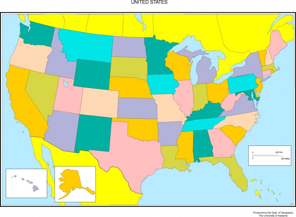 United States Blank Map - United States Color Map Printable