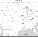 United States Labeled Map   Printable Map Of Us Capitals