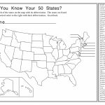 United States Map Activity Worksheet | Social Studies | Map Quiz   50 States Map Blank Printable