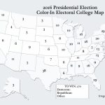 United States Map With Electoral Votes Inspirationa Blank College   Blank Electoral College Map 2016 Printable
