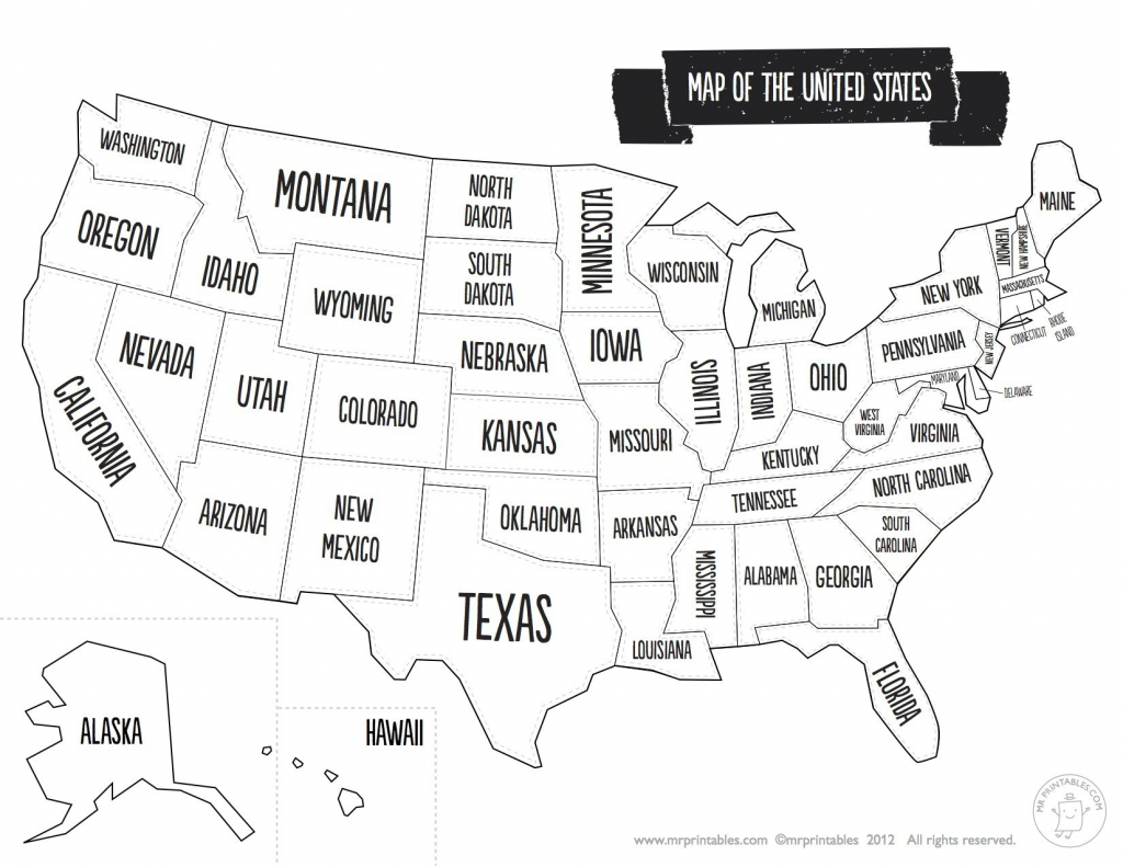 United States Map With State Names And Capitals Printable Save - Printable United States Map With Scale