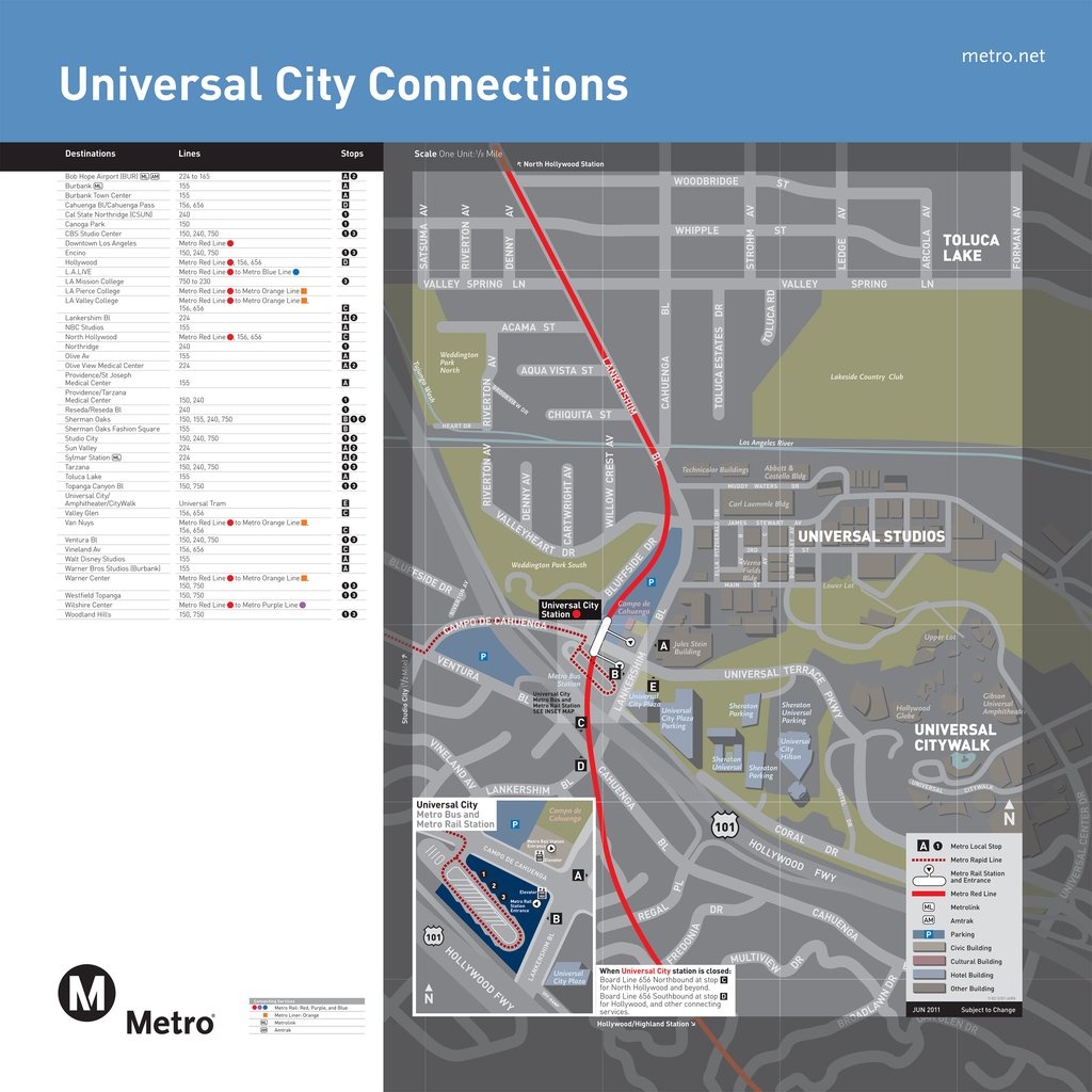 Universal Citywalk Bus Map - Maplets - Universal Citywalk California Map