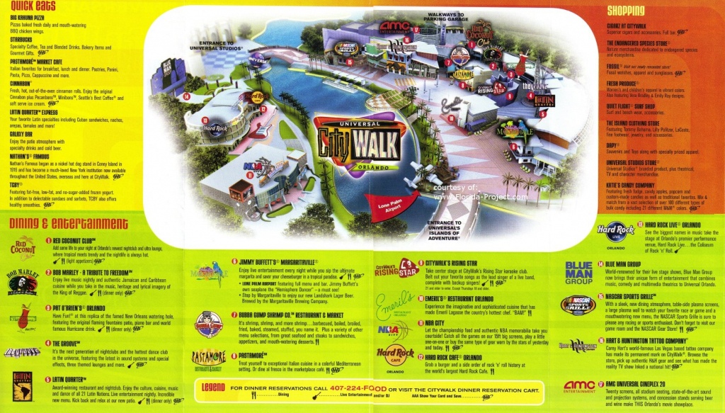 Universal Citywalk Guidemaps - Universal Studios Florida Citywalk Map