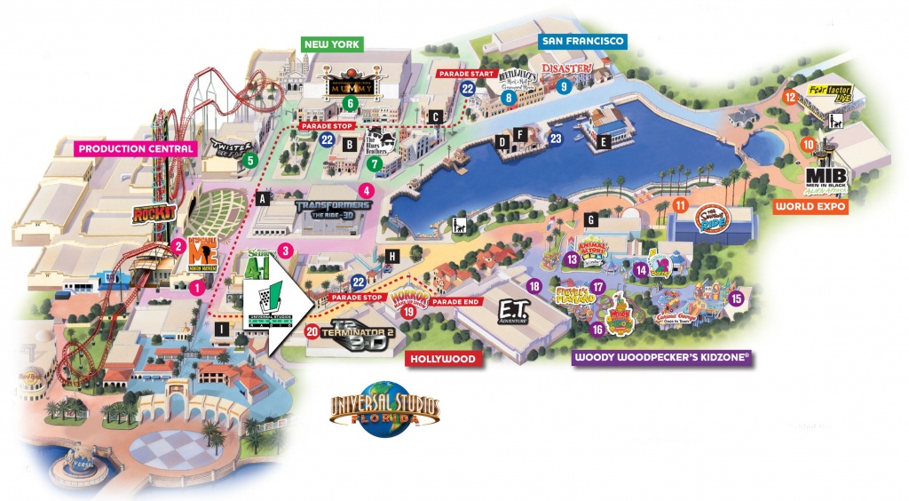 Universal Florida Map And Travel Information | Download Free - Universal Orlando Florida Map