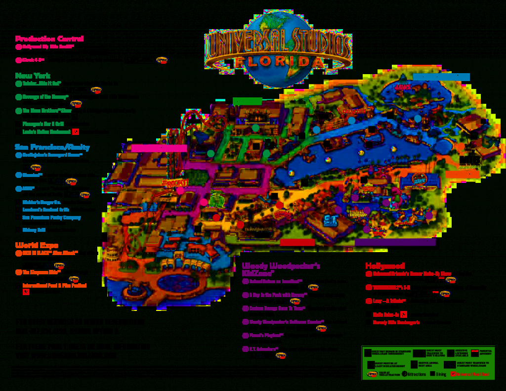 Universal Orlando Park Map 2013 | Orlando Theme Park News: Wdw - Florida Theme Parks On A Map