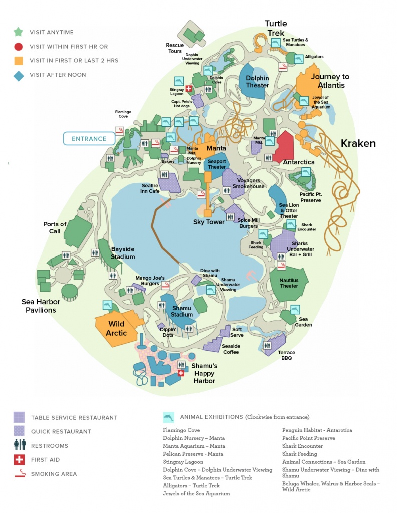 Universal &amp;amp; Seaworld Orlando Touring Plans - Seaworld Map Orlando Florida