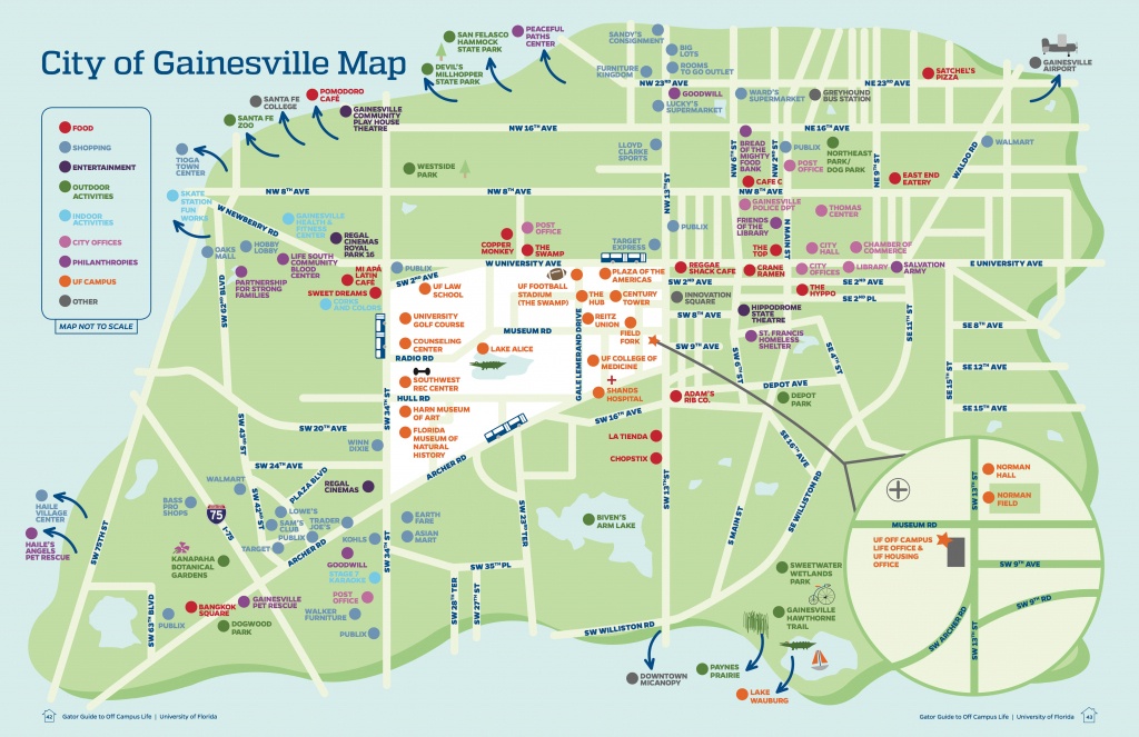 University Of Florida Off Campus Life - Christina Singer - Map Of - Map Of Gainesville Florida Area