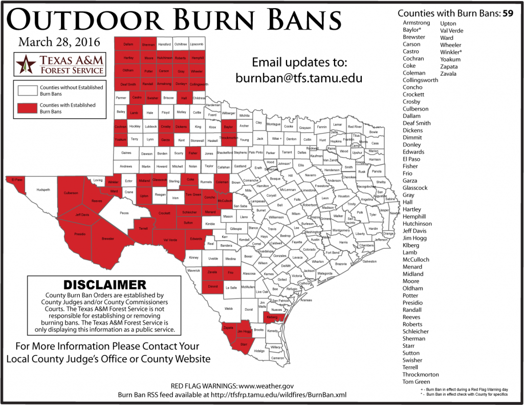 Updated Burn Ban Map For West Texas - Texas Burn Ban Map